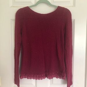Lace-edged Sweater